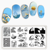 Nouveaux ongles estampage plaques papillon Design Floral feuille chat flocons de neige français dentelle Nail Art timbre pochoir impression modèle outils