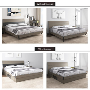 Giường Đôi Bộ Đồ Nội Thất 180X200 Nữ Hoàng Cơ Sở Đôi Gia Đình Thiết Kế Đơn Giản Phòng Kích Thước Đầy Đủ Vua Khung Giường Bằng Gỗ Giá - Product Image 3