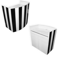 Comptoir de caisse haut de gamme en bois blanc comptoir de caisse ordinateur support de contrôle réception pour bureau de magasin