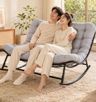 Fauteuil à bascule double nid d'oiseau en fer, chaise paresseuse pour balcon et gîte, vente chaude