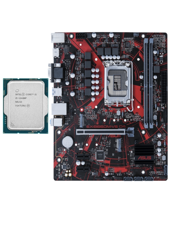 Carte mère ASUS B660M-V5 + Core i5-12400F