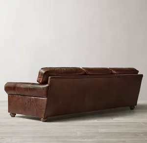 Canapé 3 places en cuir original Lancaster, design intemporel Sassanide, confort luxueux - Product Image 3