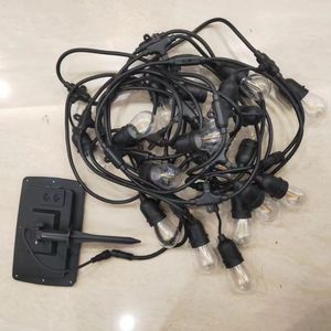 IP65 impermeable S14 LED Festoon Cadena de luz solar 10m bombilla reemplazable para decoración de jardín de Patio comercial-para San Valentín - Product Image 6