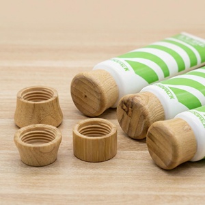Tubes cosmétiques écologiques en PCR recyclé, tubes en plastique vides avec bouchon à vis en <span class=keywords><strong>bambou</strong></span> pour les soins de la peau, impression de logo personnalisée - Product Image 5