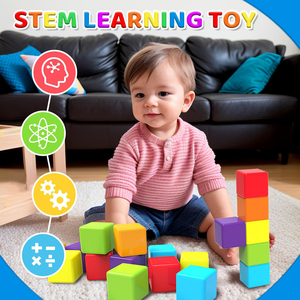 Montessori Đồ Chơi Brain Teaser Đồ Chơi Quà Tặng Trẻ Em <span class=keywords><strong>24Pcs</strong></span> Cầu Vồng Từ Khối Xây Dựng Từ Khối Cho Trẻ Em - Product Image 6
