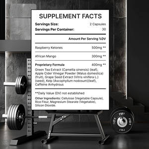 Cápsulas Quemagrasas ODM OEM, Complejo de Cetonas de Frambuesa, Mango Africano, Ayuda a Reducir los Deseos por Comer, Pérdida de Peso Saludable de Forma Natural - Product Image 2