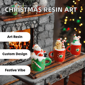 Figurine de Noël créative en forme de tasse, décoration de table artisanale pour les fêtes, ornement Père Noël, bonhomme de neige, homme en pain d'épices - Product Image 2
