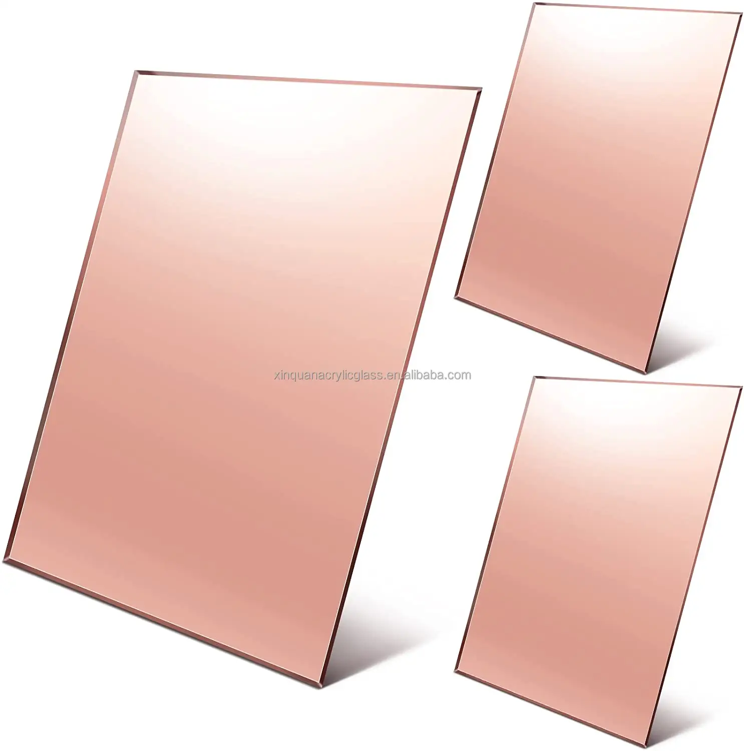 Painel de espelho acrílico personalizado OEM/ODM do fabricante, painel acrílico de lucita de ouro rosa do espelho do plexiglass