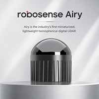 RoboSense Airy Digital Hemispherical LiDAR 360*90 FOV 60m Tahan Segala Cuaca 1.72M Pts/s Sensor Logam Portabel untuk Robotik