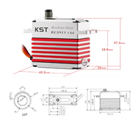 Moteur servo sans balais KST BLS915 V8.0 25kg 0.07sec à couple élevé et faible bruit pour bras robotisé d'automatisation industrielle