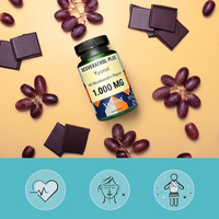 Complément alimentaire quotidien en gélules molles sans gluten, de haute qualité, marque privée, RESVERATROL PLUS & nicotinamide & piperine