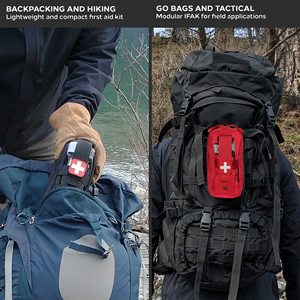 Essentials EDC Survival IFAK Red <span class=keywords><strong>44</strong></span> Piece Compact Personal <span class=keywords><strong>First</strong></span> Aid Kit Camping Emergency Travel Tactical Bug Out Bag - Product Image 4