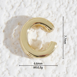 Pendentif lettre A en cuivre plaqué 7,6 mm pour la fabrication de colliers, accessoires de bijouterie - Product Image 3