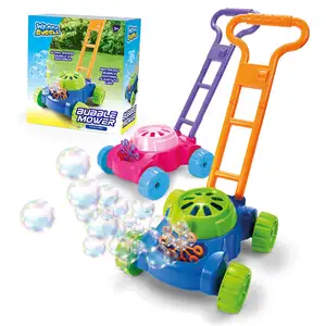 Burbujeros Baby Activity Walker Lawn Mower Bubble Machine Kids Push Toys Automatic Bubble Maker For Toddlers