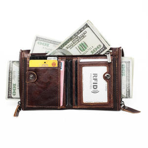 กระเป๋าสตางค์ AndoBag RFID Block แบบสั้นสำหรับผู้ชาย แฟชั่นคลัทช์หนัง กระเป๋าสตางค์กันขโมยพร้อมซิปใส่เหรียญอเนกประสงค์ - Product Image 6