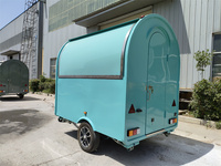 Camion de restauration rapide personnalisé, chariot de boulangerie, chariot de snacks, remorque alimentaire avec cadre rond en aluminium et chauffage intégré
