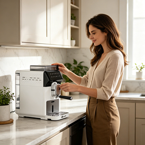 Anbolife Nouvelle machine à café automatique professionnelle avec réservoir d'eau de 2,2 <span class=keywords><strong>L</strong></span> et système Rotor-DETC breveté, machine à expresso à une touche - Product Image 5