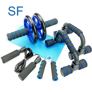 Ensemble de cinq pièces équipement de Fitness d'entraînement complet approvisionnement en commerce extérieur roue musculaire abdominale en acier Push-Up pour rouleau <span class=keywords><strong>Ab</strong></span> - Product Image 2