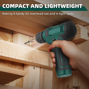 Electric Drill 12V 12Nm Max Torque Cordless Variable Speed <b>Power</b> <b>Tool</b> For Wood Plastic Soft Metal Screwdriver Set - Product Image 4