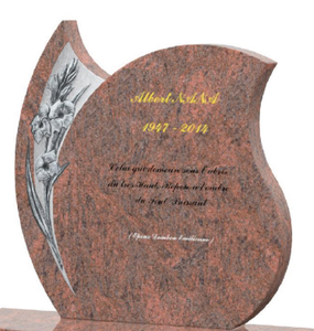 Pierre tombale personnalisée UNION STONE, design sur mesure, multicolore, en granit rouge, pierre tombale indienne pour cimetière et jardin - Product Image 2