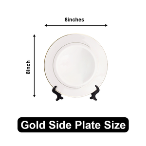 M <span class=keywords><strong>R</strong></span>.<span class=keywords><strong>R</strong></span> Sublimation Blanks Assiette en céramique blanche avec support Assiette à dessert ou assiette à salade ronde, sans plomb, sans danger pour le micro-ondes, le four et le congélateur - Product Image 4