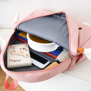 Sac à dos scolaire pour étudiantes de style japonais, <span class=keywords><strong>chic</strong></span> et tendance, en toile souple avec fermeture éclair et double compartiment intérieur à motif de dessin animé mignon - Product Image 3