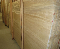 Bonne Qualité Avantage Stock Prix Poli 1.8cm Beige Marbre Travertin Dalle Prix