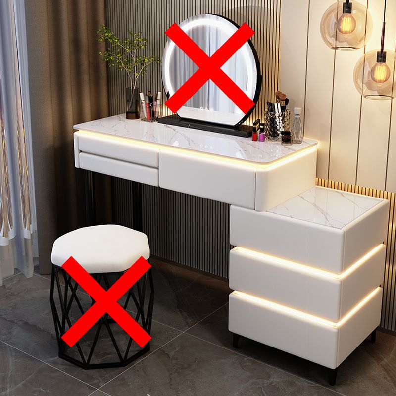 100cm white table/cabinet [no mirror, no stool]