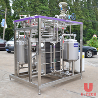Pasteurisateur UHT entièrement automatique pour lait jus de fruits boisson végétale 1000L/H usine complète de transformation laitière