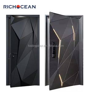 <span class=keywords><strong>Puertas</strong></span> <span class=keywords><strong>de</strong></span> <span class=keywords><strong>Seguridad</strong></span> Modernas para Villas RICHOCEAN, Puerta Exterior Abatible <span class=keywords><strong>de</strong></span> Aluminio Blindado <span class=keywords><strong>con</strong></span> Cerradura Inteligente - Product Image 4