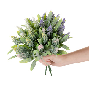 Bouquet de fleurs artificielles CallaFloral en plastique violet et blanc pour décoration intérieure MW73782 - Product Image 5