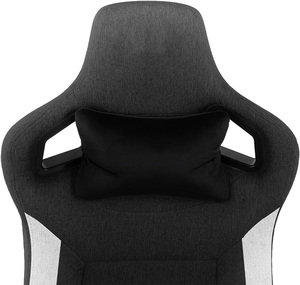 Chaise de jeu ergonomique premium Lift Chaise <span class=keywords><strong>Gamer</strong></span> Pro 4D noire <span class=keywords><strong>et</strong></span> blanche, inclinable, sportive, avec tissu respirant - Product Image 4