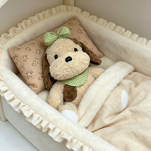 Peluche Cane Carino Seduto <span class=keywords><strong>a</strong></span> Forma di Egg Tart, Bambola Cane, Cucciolo Terapeutico Rilassante Transfrontaliero per Bambini - Product Image 3