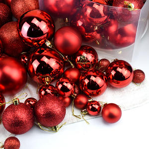 Le plus récent galvanisé 3/4/5/6/8cm baril miroir boule en plastique décorations d'arbre de noël pour la saint-valentin - Product Image 2