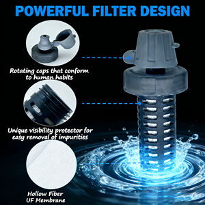 Gourde souple filtrante pliable, Pichets et bouteilles filtrantes à eau, <span class=keywords><strong>Bouteille</strong></span> filtrante à eau portable, Gourde souple en TPU 500ml 42mm - Product Image 4