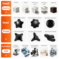 Vis à molette M8 noires moletées en plastique antidérapantes à réglage rapide pour machines, équipements, meubles, armoires et réparations DIY