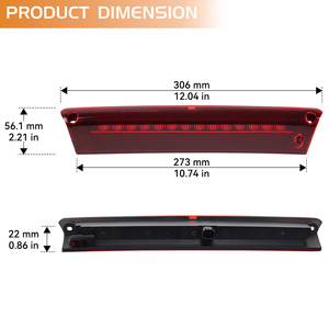 <span class=keywords><strong>Feu</strong></span> <span class=keywords><strong>Stop</strong></span> Central Supérieur Full LED pour Ford Focus Hatchback <span class=keywords><strong>Fiesta</strong></span> Hatchback 2012-2018 - Product Image 5