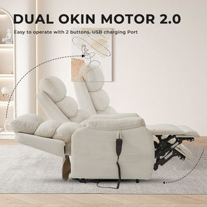 CJSmart muebles de sala de estar cómodo perezoso eléctrico un asiento Chenille Power Lift Chair para ancianos - Product Image 4