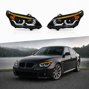 Universal Fit 6000K LED Headlight Kit for 5 Series E60 2003-2010 12V ABS <b>Plug</b>+<b>Play</b> Factory Direct 6000K LED Headlight Assembly P - Product Image 1