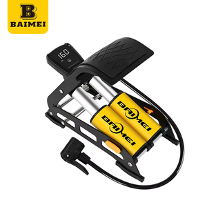 कार के लिए बैमी पोर्टेबल मैनुअल उच्च दबाव साइकिल पेडल फुट पंप कार मोटरसाइकिल के लिए इंफ्लेटेबल प्रेशर गेज - Product Image 1