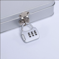 Cadenas à combinaison à 3 chiffres Kamal, mini cadenas rond en alliage de zinc réinitialisable pour bagages, valises, sacs à dos, tiroirs, casiers de gym et armoires