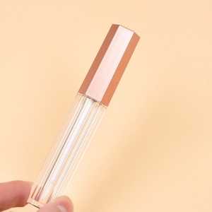 New <b>Clear</b> Hexagonal Lip Gloss Tube Empty Liquid Lipstick Packaging Customizable Logo Cosmetic Lip Gloss <b>Container</b> - Product Image 4