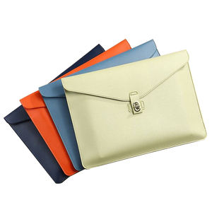 Custom Logo A4 <b>Wallet</b> File Bag PU Leather Business Magnetic Closure Document Pouch Exam paper storage File Folder Envelope - Product Image 1