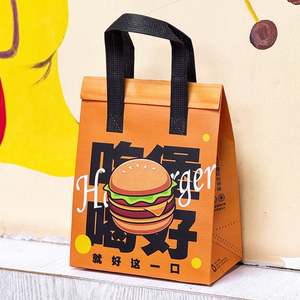 Bolsas Térmicas Reutilizables Personalizadas al por Mayor, No Tejidas, para Llevar Comida, Sándwiches, Pan, Hamburguesas, Pasteles, Chocolate - Product Image 3