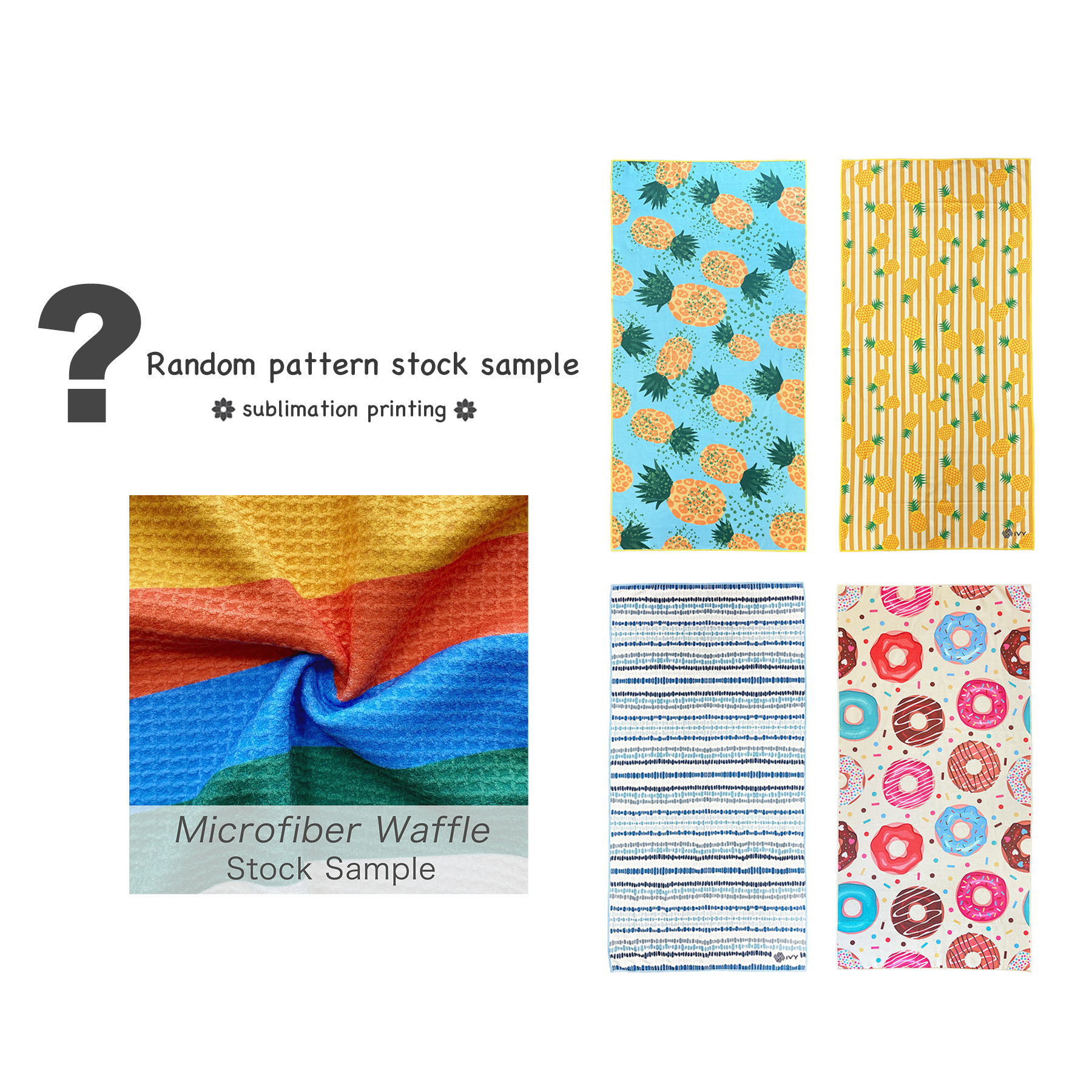 random microfiber waffle stock sample