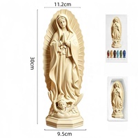 Statue moderne en résine mate Notre-Dame de Guadalupe, style minimaliste nordique, figurine de la Vierge Marie, 4 couleurs, décoration d'intérieur, cadeau catholique