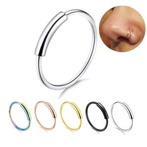 Anneau de nez en acier inoxydable 316L, hypoallergénique, bijoux de piercing corporel - Product Image 2