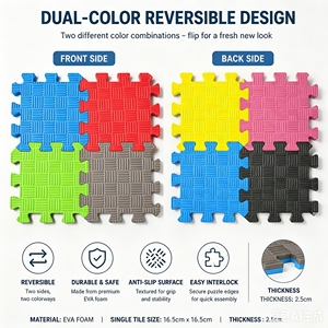 Tapis en mousse EVA multi-usages pour enfants, tapis de jeu, tapis d'éveil pour bébé, revêtement de sol emboîtable pour salle de sport à domicile et chambre de bébé - Product Image 6