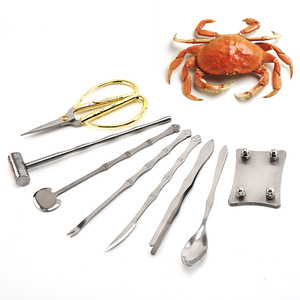 Ensemble d'outils <span class=keywords><strong>de</strong></span> fruits <span class=keywords><strong>de</strong></span> mer Homard Crabe Craquelin Cuillère à fruits <span class=keywords><strong>de</strong></span> mer Fourchette Ciseaux Marteau Picks Ensemble d'outils <span class=keywords><strong>de</strong></span> fruits <span class=keywords><strong>de</strong></span> mer en acier inoxydable avec boîte-cadeau - Product Image 3