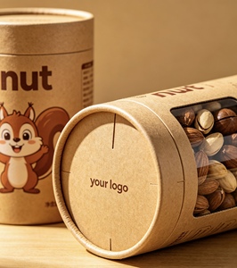 Food Grade Craft Paper Tube Moisture Proof Eco-friendly Cylinder Packaging for Nuts and Snack - Product Image 5